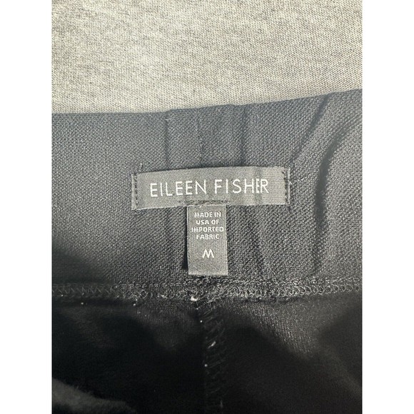 Eileen Fisher Pull‎ On Pants Women’s Sz Medium Black Straight Leg - Picture 4 of 9
